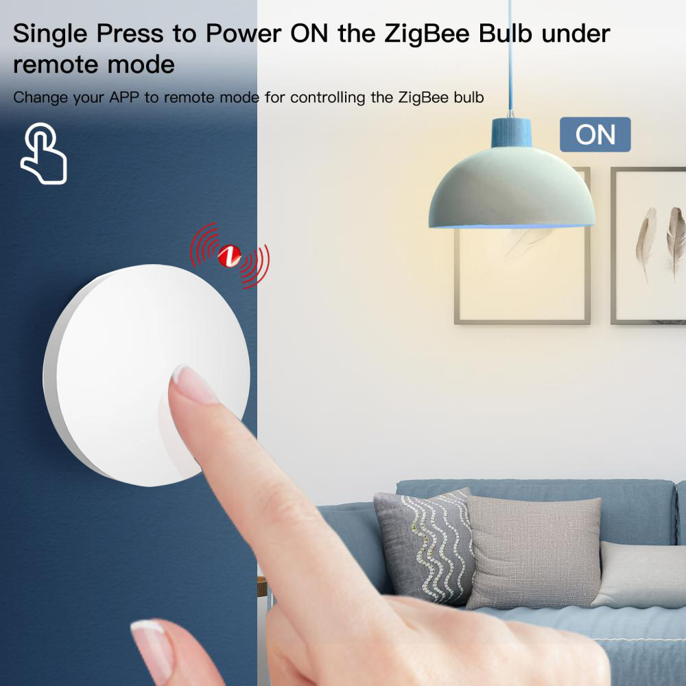 1 Button ZigBee Wireless Smart Scene Switch RSH-SC07