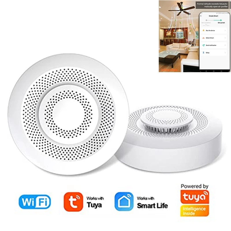 WiFi Smart Air Box 5 in 1 Detector for CH2O & VOC & CO2 & Humidity & Temperature