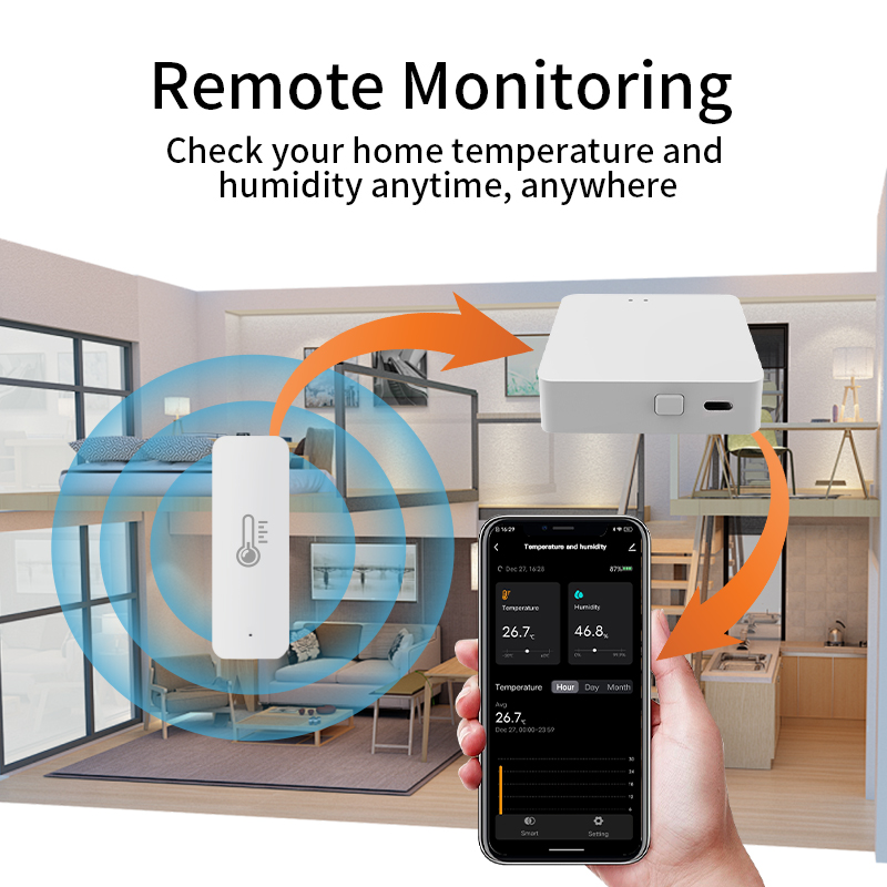 ZigBee Smart Temperature and Humidity Sensor RSH-HS07