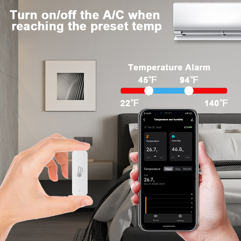 ZigBee Smart Temperature and Humidity Sensor RSH-HS07